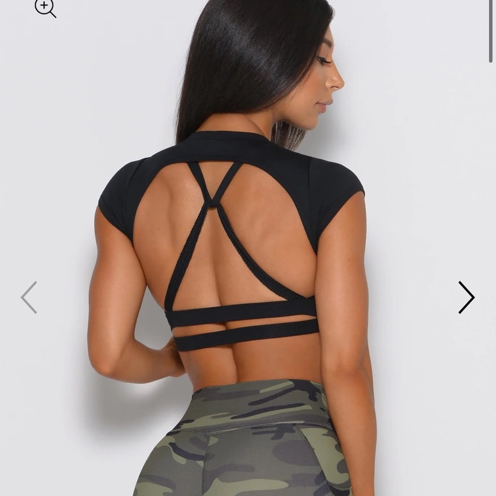 Bombshell sportswear open back tee